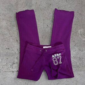 Aeropostale Y2K Purple Low-Rise Sweatpants